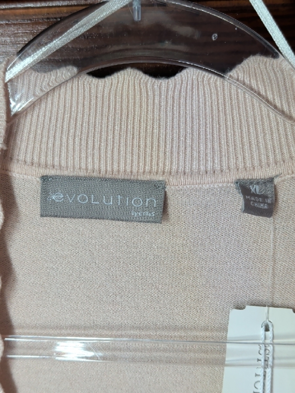 Scalloped Edge Open-Front Blush Cardigan - Picture 3 of 13